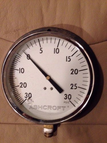 Ashcroft  Vacuum Gauge, 30 In. Hg. Vacuum, 30 Psig