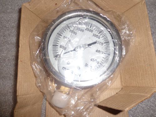 Marsh bellofram pressure 0-5000psi gl 1/2 in npt gauge h2o582p oil filled for sale