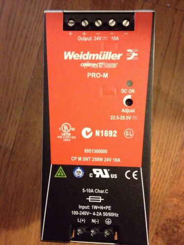 Weidmuller cp m snt 250w 24v 10a switch mode power supply for sale