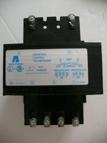 ACME TA254538 Industrial Control Transformer 380-600 Pri 115-230 Sec 250 va