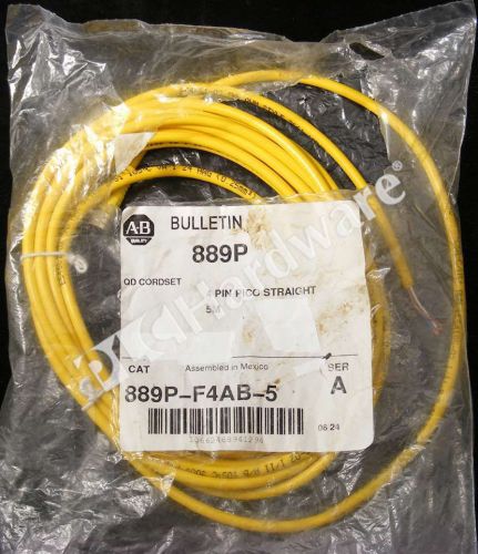 New Allen Bradley 889P-F4AB-5 /A Cordset Pico (M8) Female Straight