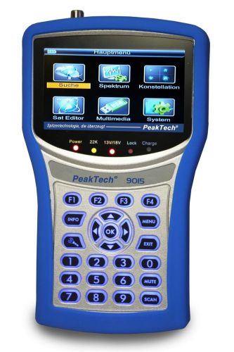 Peaktech P9015 DVB-S2 SAT Level Meter with TFT-color display, Mod: QPSK, 8PSK