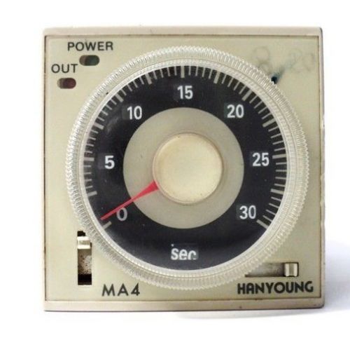 Hanyoung ma4-c timer 220vac 60hz 0.1a 0.12sec-300hour -surplus for sale