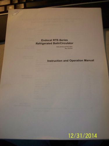 MANUAL NESLAB ENDOCAL RTE 110 210 220 BATH CIRCULATOR INSTRUCT OPS &amp;   SCHEMATIC