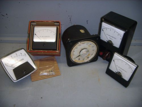 Old Vintage Simpson &amp; GE  Amp Microampere Milliampere Gauges