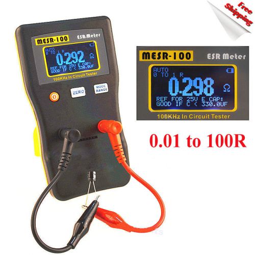 MESR-100 AutoRanging In Circuit ESR Capacitor /Low Ohm Meter Up to 0.01 to 100R