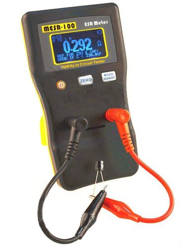 Capactiance Meter MESR-100 LCD Display AutoRang In Circuit Capacitor 0.001-100R