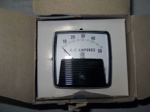 (X5-4) 1 NIB CANADIAN GENERAL ELECTRIC L533 LSNT PANEL METER 0-50 Amps