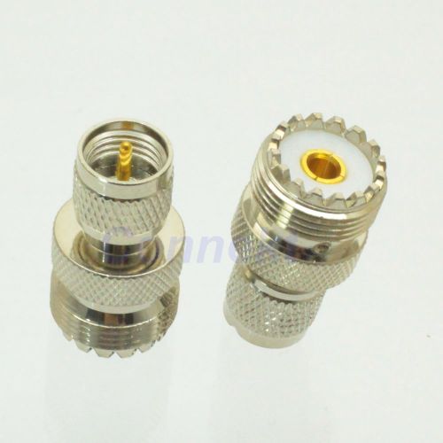 1pce UHF SO239 female jack to mini UHF M male plug RF coaxial adapter connector