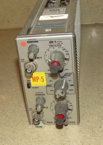 TEKTRONIX 7A18 DUAL TRACE AMPLIFIER  PLUG IN