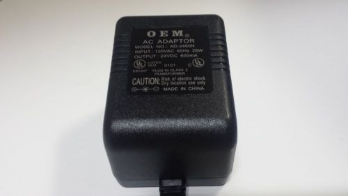 OEM Genuine AC Adapter  24VDC 600mA 120VAC 60Hz 28W Tested L@@K Free Shipping!!!