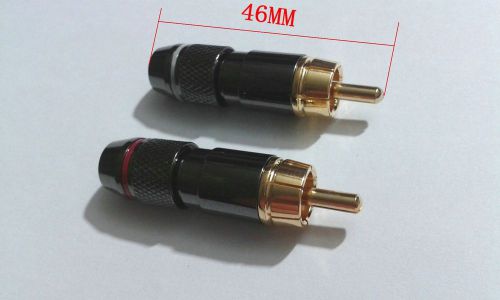 50 pcs Copper RCA Plug Gold Plated Audio Video Adapter Connectors soldering