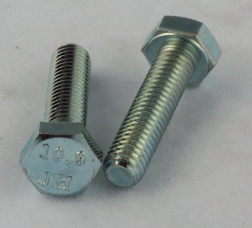 M8-1.25 x 120mm Hx Hd Cap Screws Coarse Thread CL10.9 Zinc 5 Pack