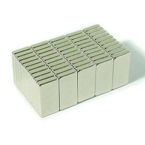 50pcs 25/32&#034; x 3/8&#034; x 1/8&#034; Blocks 20x10x3mm Neodymium Magnets Rare Earth N35