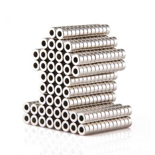 Disc 10pcs Dia 6mm thick 3mm Hole 3mm N50 Rare Earth Strong Neodymium Magnet