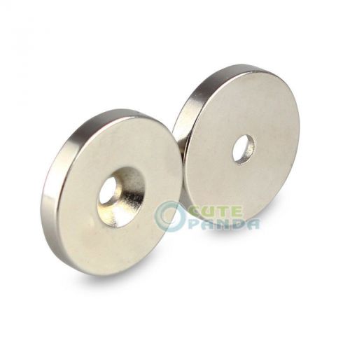 2pcs Round 30mm x 5mm  Hole 5mm Magnets Dsic Rare Earth Neodymium N38