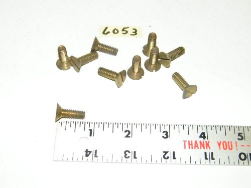 1/4 -20 x 3/4 Slotted Flat Head Solid Brass Machine Screws Vintage Qty 10