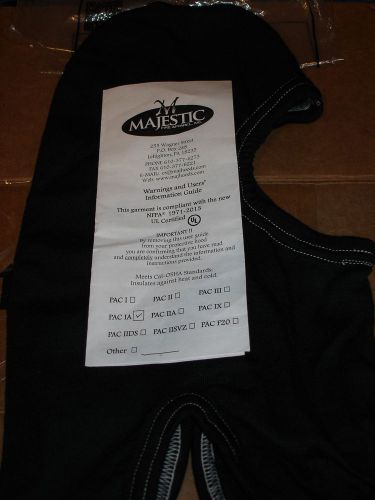 Majestic: PAC IA Nomex Blend BLACK Hood, NFPA 1971-2013 Brand New FREE SHIPPING