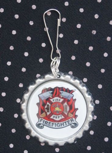 Fireman fire fighter fire man lanyard backpack purse charm zipper pull h6 for sale