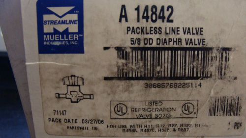 New Mueller A-14842 PACKLESS LINE VALVE 5/8&#034;OD