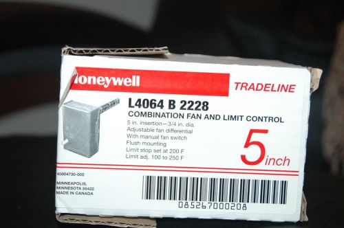 BRAND NEW HONEYWELL L4064B2228 FAN LIMIT CONTROL 5 INCH