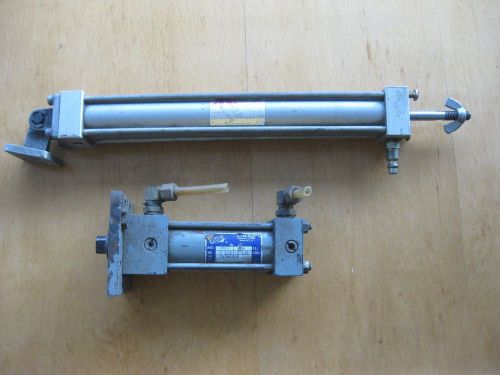 2  HYDRAULIC CYLINDERS- Miller Fluid A65R 1 1/2&#034; bore &amp; Triple A Model 120