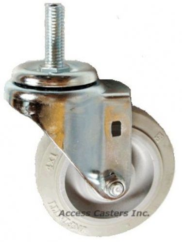 3PB2IS 3&#034; Threaded Stem Swivel Caster, Non Marking Wheel, 220 lb. Capacity