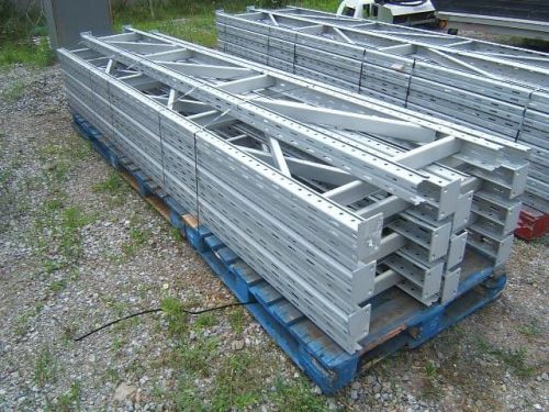 12 sections 12&#039;h x 18&#034;d ridg-u-rak pallet racks racking heavy duty slotted for sale