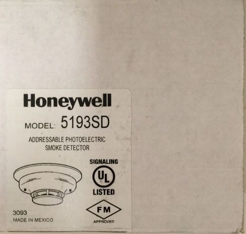 NEW HONEYWELL 5193SD ADDRESSABLE PHOTOELECTRIC SMOKE DETECTOR