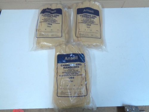 Ansell #394 canners &amp; handlers gloves size 10 - 36 pair - nip - free shipping!!! for sale