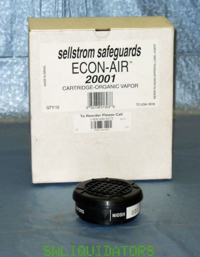 Sellstrom Safeguards ECON-AIR 20001 organic vapor cartridge filter 10 pack bx