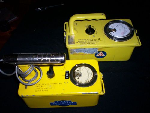 Civil Defense Anton CDV 700 Geiger Counter + Victoreen 715 Radiation Detector