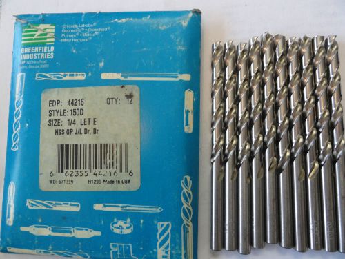 C-L Letter E ( 1/4&#034;) Jobbers Length Drill Bits, 44216