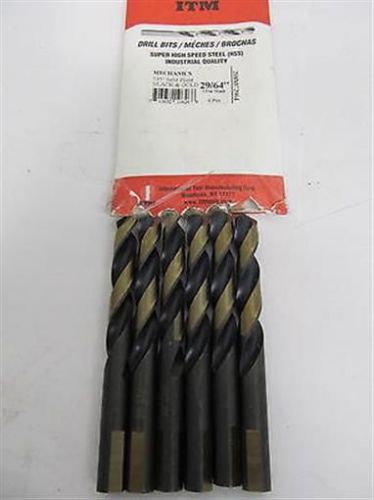 ITM, MC-2964, 29/64&#034;, HSS, Mechanics Length Drill Bits - 6 each