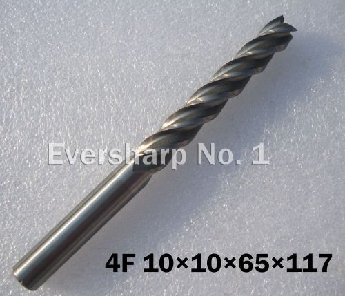 Lot 1pcs 4flute hss long endmills cutting dia 10mm length 117mm shank 10mm mills for sale