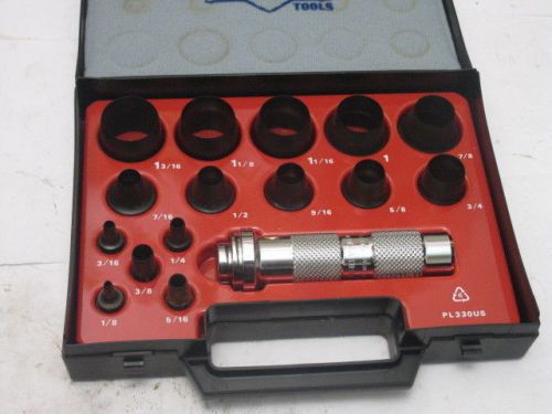 Mayhew hollow punch 15 pc.  set 1/8&#034; - 1-3/16&#034; , #66000