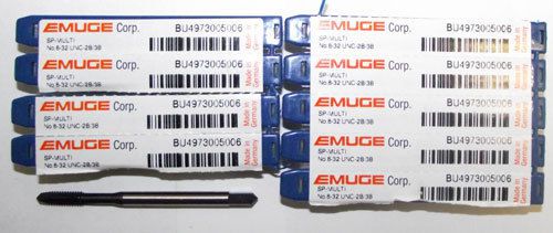 10pc 8-32 Emuge MultiTap Spiral Point