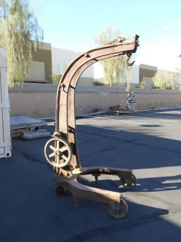 Portable floor crane and hoist  -  antique  - blacksmith