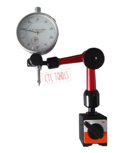 NEW INDUSTRIAL DIAL INDICATOR GAUGE &amp; MAGNETIC BASE  - MEASURING MILLING #D14