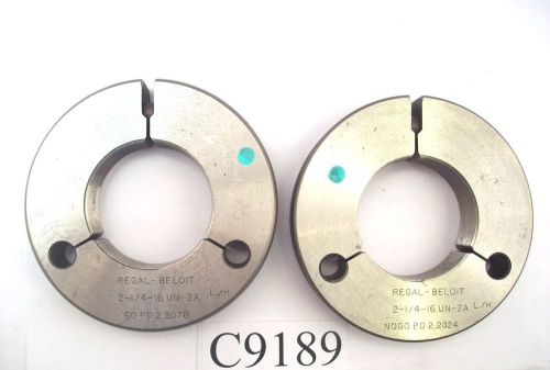 2-1/4-16 UN-2A L/H THREAD RING GAGE GO PD 2.2078 NO GO PD 2.2024 LOT C9189