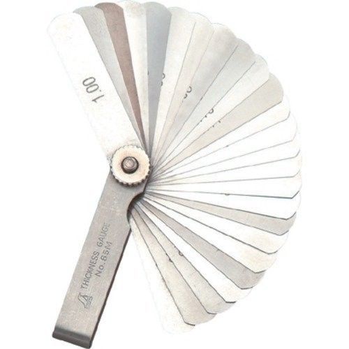 Japanese shinwa thickness gauge 25 blades 0.03-1.00mm metric 65mm 73782 japan for sale