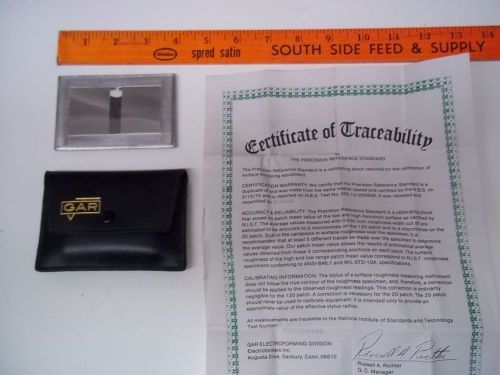 Gar precision reference standard 119.5 aa/ 18.9 aa w/ certificate for sale
