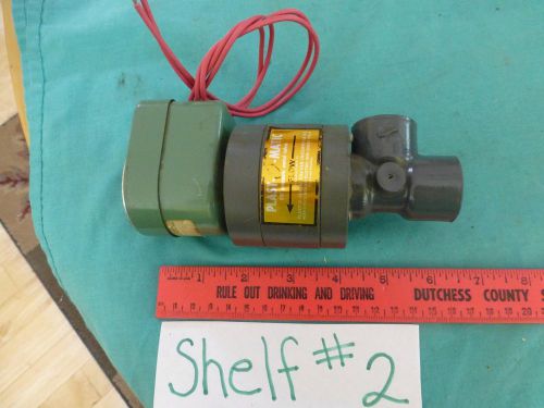 Plast-o-matic das4v12g20 plastomatic solenoid valve 120v 20w 60c 1/2 pipe 3/8 or for sale