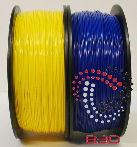 1.75 mm filament 4 3d printer. abs yellow &amp; blue 4 repraper, reprap, makerbot for sale