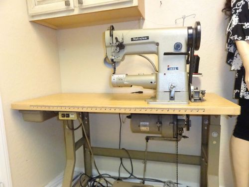 Nakajima 341L Cylinder Arm Walking Foot Industrial Sewing Machine Reverse Used