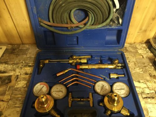 ACETYLENE &amp; OXYGEN WELDING CUTTING OUTFIT TORCH SET GAS WELDER KIT w/15FT HOSES