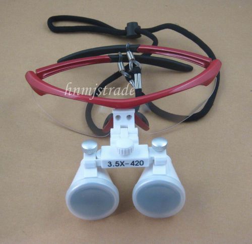 3.5X-420mm Dental Surgical Binocular Loupes Red