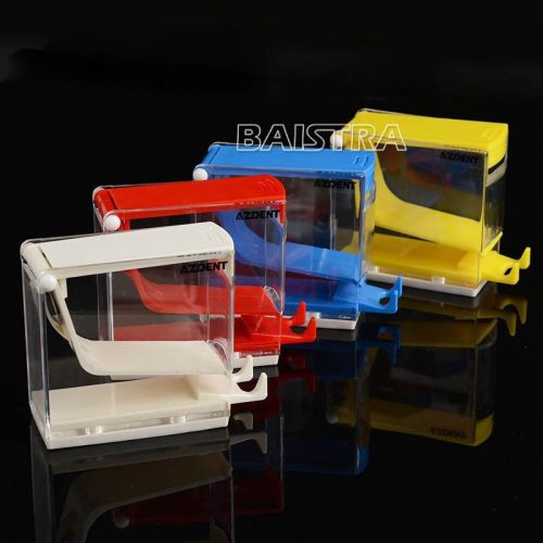 4 Pcs Plastic Dental Dentist Cotton Roll Dispenser Holder Press Type Mixed Color