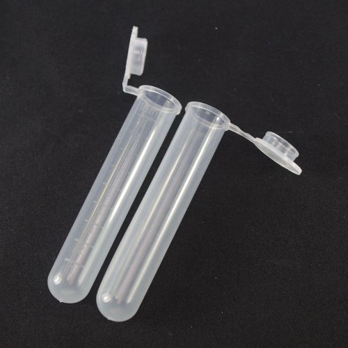 Plastic test tubes centrifuge tubes 10ml round bottom new x2