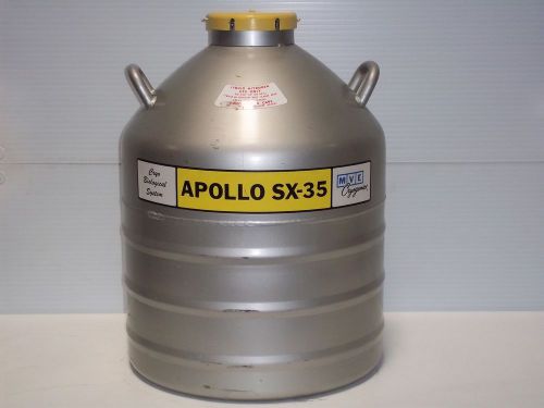 MVE CRYOGENICS LIQUID NITROGEN DEWAR CRYO BIOLOGICAL SYSTEM APOLLO SX-35